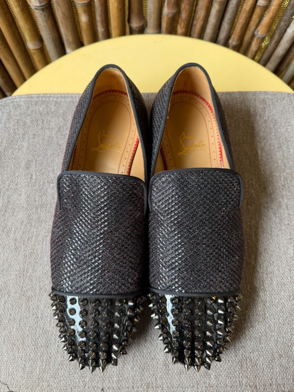 CHRISTIAN LOUBOUTIN men’s spiked loafers